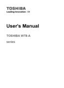 Toshiba WT8 A PDW09C 00101L Users Manual Canada; English